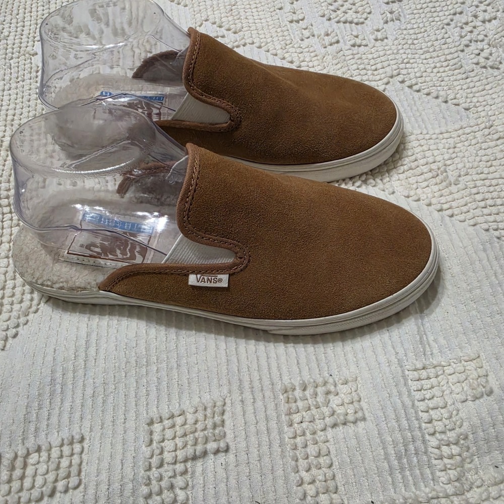 Vans Sherpa Suede Ultra Cush Mule SF Chipmunk/Marshmallow Men 6.5 Women 8‎ NWOB
